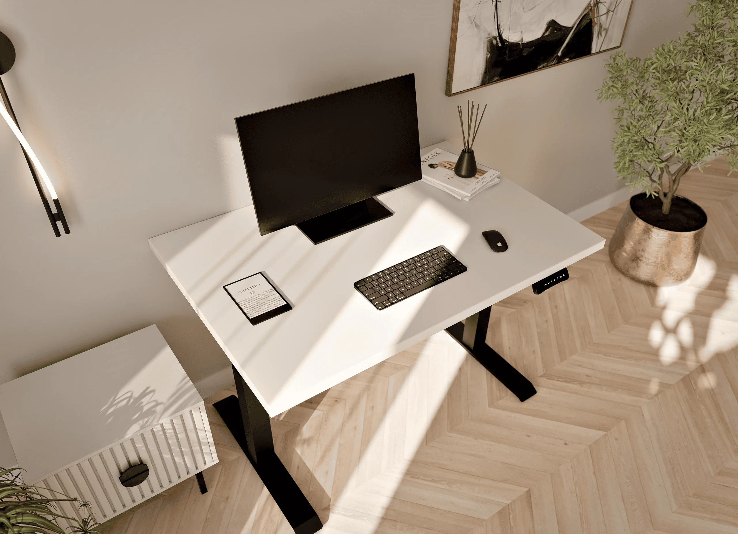 Biurko regulowane Modern White